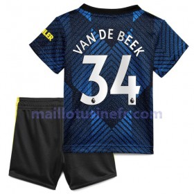 Maillot de Foot Manchester United Donny van de Beek 34 Troisième 2021-22 - Enfant